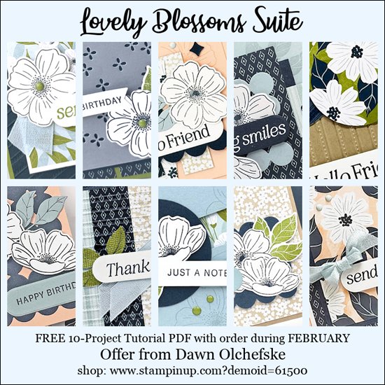 DOstamping Shopping Gift for orders of $30 or more during February, receive Lovely Blossoms Suite 10-Project Tutorial PDF