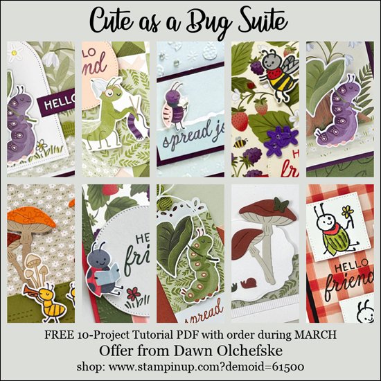 DOstamping Shopping Gift for orders of $30 or more during March, receive Cute as a Bug Suite 10-Project Tutorial PDF